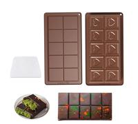 BCHKO Lot de 2 moules à chocolat en silicone alimentaire, moules à chocolat de style Dubaï, pour fabriquer des chocolats, bonbons et glaçons