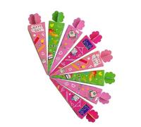 BCHKO Lot de 8 cornets à remplir, pour garçons et filles, frères et sœurs, petits sacs à sucre, personnalisables, idéals pour l'Einschulung et comme cadeau ou décoration DIY (17 cm) (Multicolore)