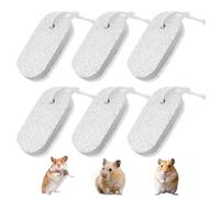 BCHMN 6 pièces Pierre de broyage minérale Pour dents de rongeurs Jouet à mâcher Animaux de compagnie Hamster Écureuil Jouet pour Lapin Jouet Hamster Petits Rongeurs Chinchilla Cochon d'Inde Perroquet