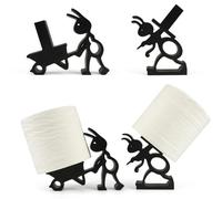 BCHMN Lot de 2 Porte-Papier Toilette Design Fourmi Original - Support Rouleau WC Rigolo (Modèles Fourmi à l'Épée et au Chariot) - Décoration Insolite pour Salle de Bain et Cuisine