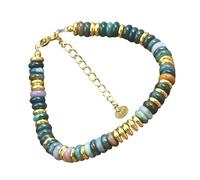 BCIOUS Bracelet accrocheur en perles de pierre naturelle avec fermoir mousqueton en acier inoxydable, accessoires tendance pour un usage quotidien avec pierres précieuses naturelles, taille unique