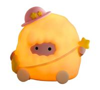 BCIOUS Lampe de chevet en forme de mouton - Texture en silicone - Multicolore - Rechargeable - Pour chambre à coucher et enfants