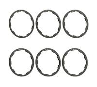 BCIOUS Lot de 6 joints de pédalier de rechange pour vélo - Rondelles de pédalier en alliage d'aluminium - Entretoises de moyeu de volant d'inertie