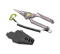 BCIOUS Pince de pêche portable avec coupe-ligne et pince à lèvre de poisson - Outil compact antirouille pour les lèvres des poissons en eaux douces et salées