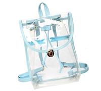 BCIOUS Sac à dos transparent approuvé par les stades pour étudiants, écoles en PVC - Approuvé par les stades - Pour adolescents et adolescents - Transparent