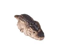 BCJMKDX Accessoires pour théiers en Argile Violette, Figurine de Crocodile Mignonne en céramique, Accessoires for Service à thé, décoration de Table, Cadeaux for cérémonie du thé(A)
