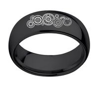 BCJMKDX Bagues, Bague inspirée du symbole du Vortex Temporel, inspirée du Docteur et des Seigneurs du Temps, en acier titane, for les fans de Doctor Who.(Black,U)
