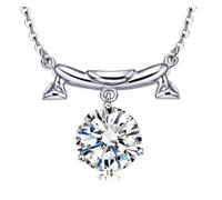 BCJMKDX Collier. Collier en Argent Sterling S925 for Femmes, Signes du Zodiaque, Collier en Zircon, Balance, Collier du Zodiaque élégant, Cadeau, Bijoux for Filles