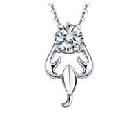 BCJMKDX Collier. Collier en Argent Sterling S925 for Femmes, Signes du Zodiaque, en Zircon, Scorpion, élégant, Cadeau, Bijoux for Filles