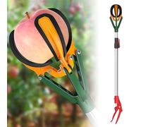 BCJMKDX cueilleur de Fruits, Cueilleur d'arbres fruitiers avec Housse antidérapante, Perche réglable de 99 à 150 cm, Pince Multifonction for Oranges, abricots et Citrons Verts