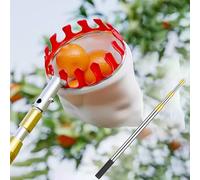 BCJMKDX cueilleur de Fruits, Cueilleur d'arbres fruitiers avec Panier, cueilleur de Fruits télescopique en Acier Inoxydable, cueilleur de figues for abricots, poires, Oranges, Multiples(2.5m)