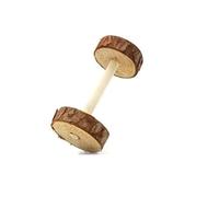 BCJMKDX Jouets pour Hamsters, Jouet for Hamster, 1 pièce, Mignon Lapin, Rouleau, haltères en Bois de pin Naturel, monocycle, Cloche, Jouets à mâcher 02(6)