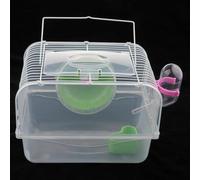 BCJMKDX Jouets pour Hamsters, Jouet for Hamster, Cage Portable for Animal de Compagnie, Cochon d'Inde, gerbilles, Souris, Maison avec Roue, Rouge, 1 pièce(Green)