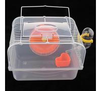 BCJMKDX Jouets pour Hamsters, Jouet for Hamster, Cage Portable for Animal de Compagnie, Cochon d'Inde, gerbilles, Souris, Maison avec Roue, Rouge, 1 pièce(Yellow)