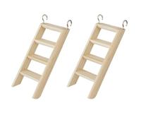 BCJMKDX Jouets pour Hamsters, Jouet for Hamster, échelle d'escalade avec Crochets, Pont en Bois, Jouet à mâcher for cochons d'Inde, hérisson, Tamia, 2 pièces