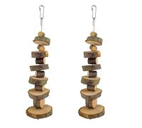 BCJMKDX Jouets pour Hamsters, Lot de 2 Jouets à mâcher en Bois de Pommier Naturel for Hamster, Lapin, Chinchilla, Cochon d'Inde