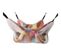 BCJMKDX Jouets pour Hamsters, Lot de 2 Jouets for Hamster, cachette, hamac, Polaire imprimée, Cochon d'Inde, Planeur à Sucre, lit de Couchage, hamac for rongeurs, Taille S 4(S 2)