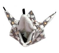 BCJMKDX Jouets pour Hamsters, Lot de 2 Jouets for Hamster, cachette, hamac, Polaire imprimée, Cochon d'Inde, Planeur à Sucre, lit de Couchage, hamac for rongeurs, Taille S 4(L 3)
