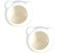 BCJMKDX Jouets pour Hamsters, Lot de 2 Jouets rafraîchissants for Hamster, Maison en céramique for Petit Animal de Compagnie, nid for Cochon d'Inde, pièce Respirante, Rose(White)
