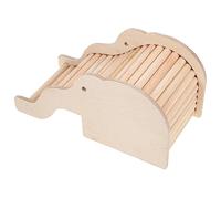BCJMKDX Lit pour Animaux de Compagnie. Cachette for Hamster, 4 pièces, Jouets à mâcher, enclos for Petits Animaux, nid, Cage for Animaux de Compagnie, échelle, Jouet(Beigex2pcs)