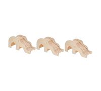 BCJMKDX Lit pour Animaux de Compagnie. Cachette for Hamster, 4 pièces, Jouets à mâcher, enclos for Petits Animaux, nid, Cage for Animaux de Compagnie, échelle, Jouet(Beigex3pcs)