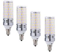 BCJMKDX Lumières de Travail, Ampoule LED E12 12 W, 85-265 V, équivalent halogène 120, culot à vis, 1200 LM, Non dimmable, Lot de 4(Natural White,16W)