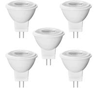 BCJMKDX Lumières de Travail, Ampoules LED GU10 6W MR11, équivalent 30W, Lot de 5, 600 lumens, 220-240V AC, Angle Faisceau 38°, dimmables(Natural White)