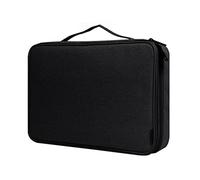 BCJMKDX mallette, Porte-documents avec fermeture éclair, grand sac à documents étanche, organisateur de, boîtes d'archives(Black)