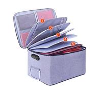 BCJMKDX mallette, Porte-documents avec fermeture éclair, organisateur de documents importants, sac rangement étanche(Gray)