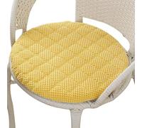 BCJMKDX Oreiller de Soutien， Durable Corduroy|All Seasons Breathable Round Chair Pads for Indoor Use(Yellow,50cm(19.6in))