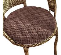 BCJMKDX Oreiller de Soutien， Durable Corduroy|All Seasons Breathable Round Chair Pads for Indoor Use(Brown,40cm(15.7in))