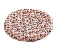 BCJMKDX Oreiller de Soutien， Round Large Size Meditation Floor Pad|Bohemian Vintage Style All-Season|Pearl Cotton Filling for Indoor Use(Boho(c),65cm(25.5in))