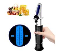 BCJMKDX Réfractomètre pour Pierres précieuses Réfractomètre de Sucre 0-90% Brix Refratometro for la teneur en Aliments, jus Fruits, liquides, Outil Mesure ATC