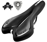 BCJMKDX Sièges de vélo, Selle de vélo en Gel, Confortable, Souple et Respirante, avec Bandes réfléchissantes(Black)