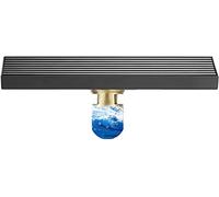 BCJMKDX Siphon de Salle de Bains, Bonde de Douche Sol rectangulaire, avec Filtre à Cheveux et en Acier Inoxydable 319(50cm(19.6''))