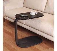 BCJMKDX Table d'appoint. Table d'appoint coulissante Moderne for canapé et lit, Table de Chevet Noire Robuste for Salon et Chambre(Black)