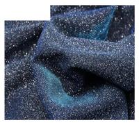 BCJMKDX Tissu à Paillettes, Fashionable Polyester Composite Glitter Fabric for Bridal Dress Decoration Multicolor 50x148cm(10 Lake-Royal Blue)