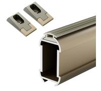 BCJMKDX Tringles de penderie. Tringle de penderie en Alliage d'aluminium for Suspendre Les vêtements, système d'organisation Robuste for armoires tubulaires(Champagne,60cm(23 5/8") Length)