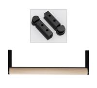 BCJMKDX Tringles de penderie. Tringle de penderie Ronde en Alliage d'aluminium, Effet Bois, antidérapante(Color a,110cm(43 1/4 in))