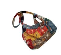 BCLBDFC Sac à bandoulière Floral Patchwork Provisions en Tissu Réutilisable pour Un Usage Quotidien Et Voyage-Style National
