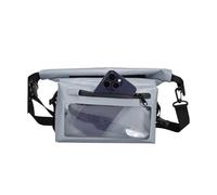 BCMCBV Sac étanche étanche pour kayak, natation, trekking, bateau, sac de randonnée flottant en PVC, pochette de téléphone portable, sac à bandoulière de rangement pour rafting, gris, Taille unique