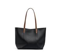 BCMCBV Sac fourre-tout de grande capacité pour femme en cuir de vache de haute qualité, sac de banlieue décontracté pour femme, sac de marque de luxe, Noir , 30.5-28-13 cm