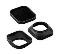 BCMCZCDC Pare-soleil carré rectangulaire 46 mm avec bouchon d'objectif en métal pour objectifs Canon, Nikon, Sony, Leica, Zeiss, Nikkor, Fujifilm, Olympus et autres objectifs avec filetage de filtre