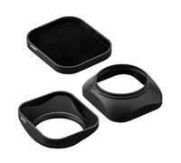 BCMCZCDC Pare-soleil carré rectangulaire 49 mm avec bouchon d'objectif en métal pour objectifs Canon, Nikon, Sony, Leica, Zeiss, Nikkor, Fujifilm, Olympus et autres objectifs avec filetage de filtre