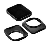 BCMCZCDC Pare-soleil carré rectangulaire 52 mm avec bouchon d'objectif en métal pour objectifs Canon, Nikon, Sony, Leica, Zeiss, Nikkor, Fujifilm, Olympus et autres objectifs avec filetage de filtre