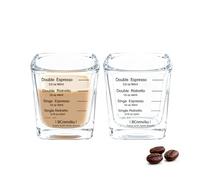 BCnmviku Lot de 2 mini gobelets doseurs carrés de 60 ml pour expresso, lait, cocktails, tequila, vodka