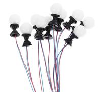 BCOATH 10 pièces Lot de Lampes Miniatures Abs Blanches pour Décor de Maquette Éclairage DIY Pelouse Accessoires Réalistes pour Maison de Poupée et Table à Sable