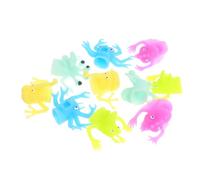 BCOATH 10 pièces Marionnettes à Doigts Monstres Lumineuses TPR Anti-déchirure Jouets Miniatures Créatifs pour Garçon Fille Cadeau Anniversaire