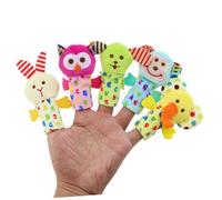 BCOATH 10 Pièces Set de Marionnettes à Doigts Animaux Peluche Jouets Doux pour Raconter des Histoires Éducatifs pour Bébés et Tout Petits pour Éveil Montessori et Jeu Interactif