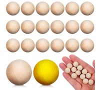 BCOATH 100 Boules en Bois Non Percées de 12 Mm pour Loisirs Créatifs, Sphères Rondes en Bois de Lotus, sans Bavures, Faciles à Assortir pour Décoration Maison